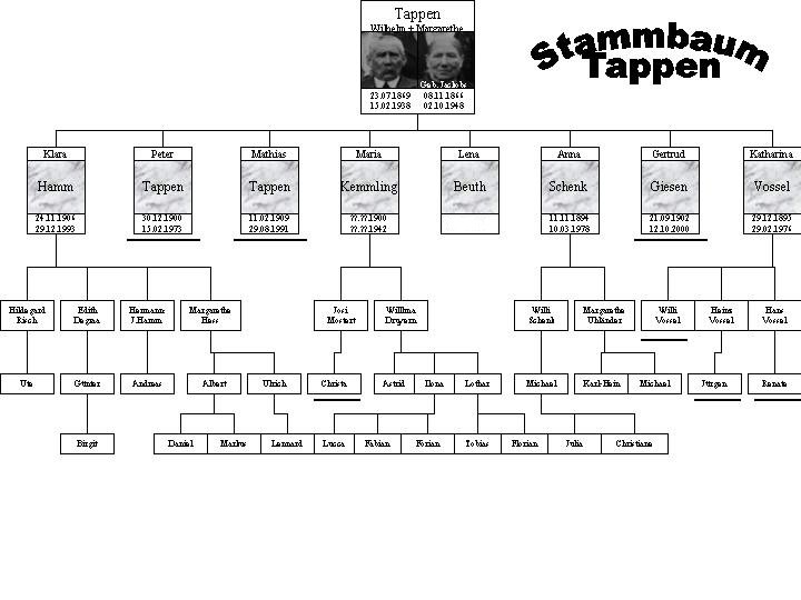 Stammbaum Tappen